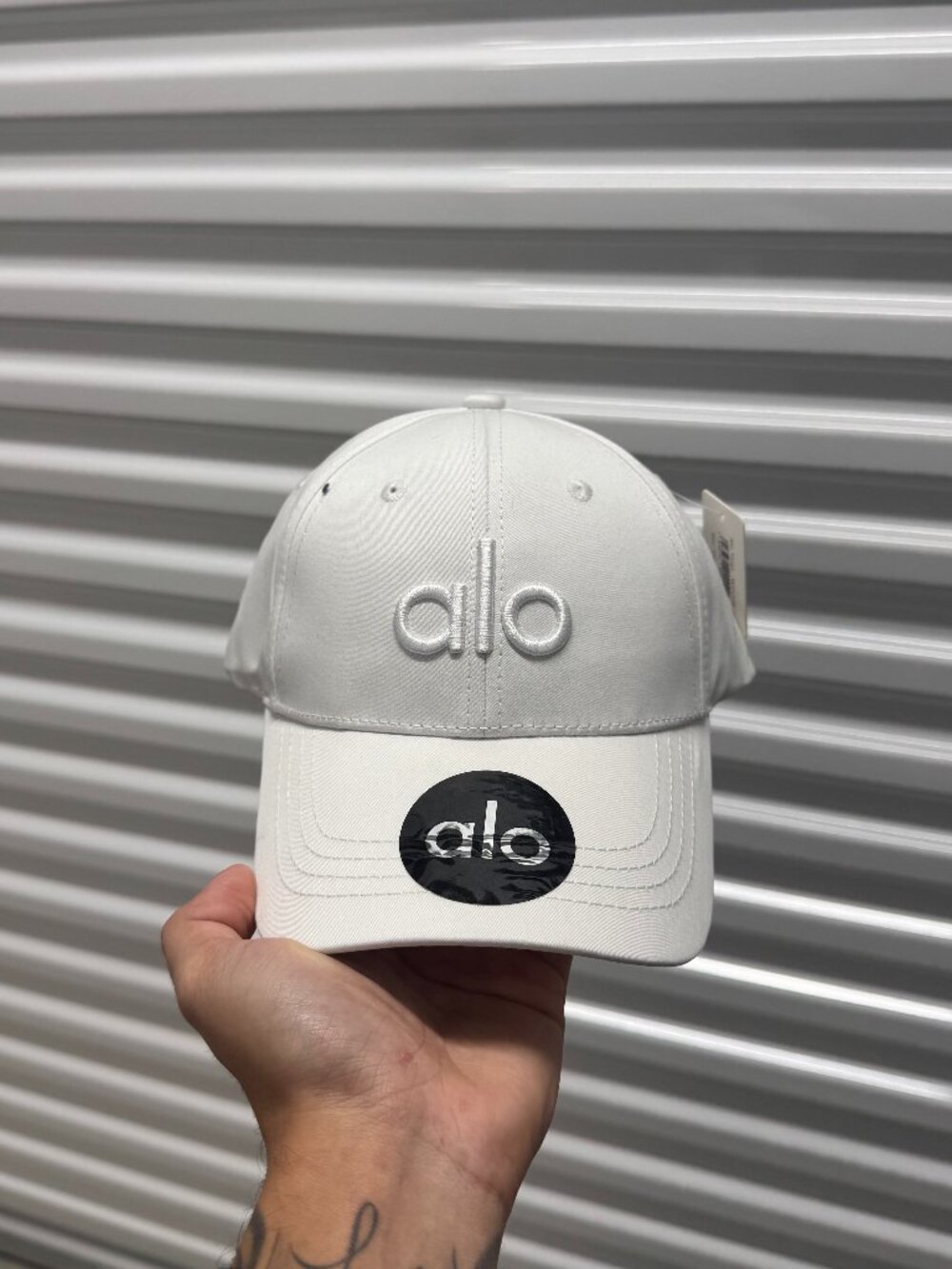 ALO Yoga White Logo Baseball Cap